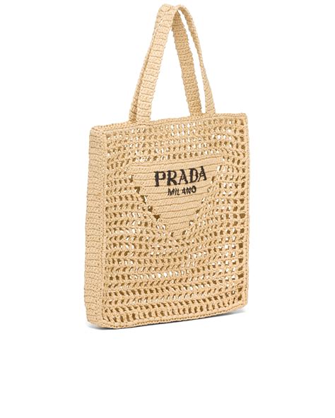 prada raffia tote